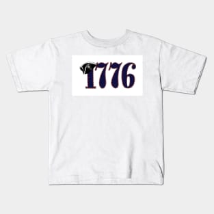 1776 with Tricorn Hat Kids T-Shirt